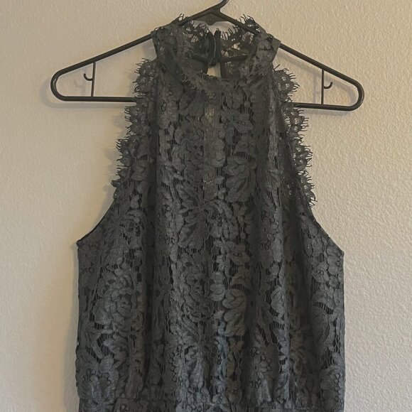Diane‎ Von Furstenberg DVF Jemmie Lace Romper Grey Melange Size 2 - Picture 4 of 15